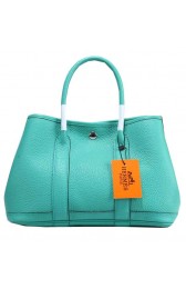 Hermes Garden Party 30cm Tote Bag Grainy Leather Light Green PY1374DS71