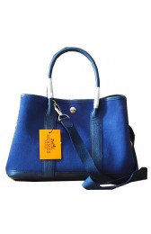 Hermes Garden Party 30cm Tote Bags Original Leather Blue PY1315zS17