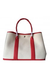 Hermes Garden Party 36CM Bag Canvas Leather H11M Red PY1512sk39