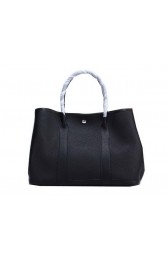 Hermes Garden Party 36cm Tote Bag Grainy Leather Black PY1366io33