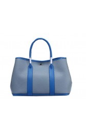 Hermes Garden Party 36cm Tote Bag Grainy Leather SkyBlue&Blue PY1357DI37