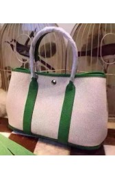 Hermes Garden Party 36cm Tote Bags Canvas HGP1927 Green PY995Ri95