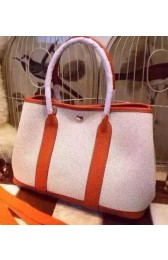 Hermes Garden Party 36cm Tote Bags Canvas HGP1927 Orange PY1001vO68