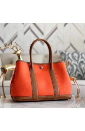 Hermes Garden Party 36cm Tote Bags Original Leather A3698 Orange PY647Av26