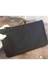 Hermes Grainy Leather Clutch H88016 Black PY1034XW58