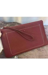 Hermes Grainy Leather Clutch H88016 Burgundy PY1033DS71