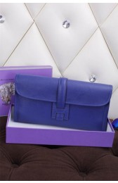 Hermes Jige Clutch Bag Calfskin Leather H258 Royal PY1487cE58