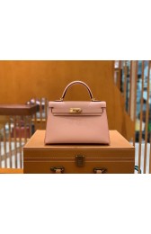 Hermes Kelly 22cm 25cm Tote Original Epsom Leather Bag KL22 KL25 Nude Pink PY2880dP73