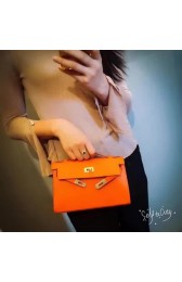 Hermes Kelly 22cm Tote Bag Original Leather KL22 Orange PY946Fh96