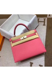 Hermes Kelly 28cm Shoulder Bags Epsom Leather KL28 pink PY714MB38