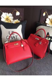 Hermes Kelly 28cm Shoulder Bags espom leather Red PY856zQ99