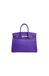 Hermes Kelly 35cm Top Handle Bag Purple Ostrich Leather Gold PY1823Oq54