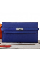 Hermes Kelly Original Saffiano Leather Bi-Fold Wallet A708 RoyalBlue PY2222jk70