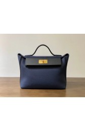 Hermes Kelly Original togo Leather Tote Bag H2424 royal blue PY223im52