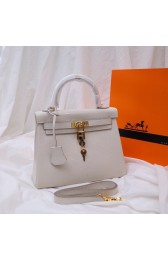 Hermes Kelly Shoulder Bag Original TOGO Leather KY3255 white PY327hn36