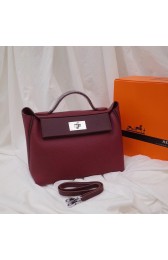 Hermes Kelly togo Leather Tote Bag H2424 Burgundy PY583JQ80