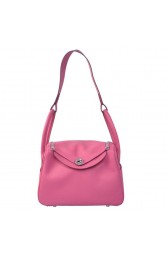 Hermes Lindy 30CM Havanne Shoulder Bag Rose PY1769iM92