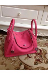 Hermes Lindy 30CM Original Leather Shoulder Bag HLD30 Rose PY1245BR87