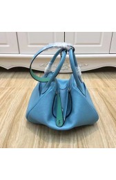 Hermes Lindy 30CM Original Leather Shoulder Bag LD30 Blue&Green PY905im52