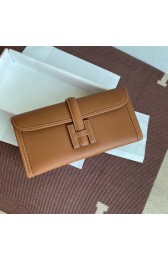 Hermes Original Espom Leather Clutch 37088 brown PY224sA83