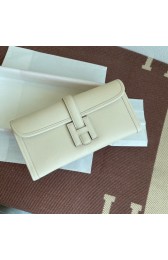 Hermes Original Espom Leather Clutch 37088 cream PY225sg71