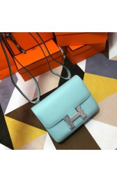 Hermes Original Espom Leather Constance Bag 5333 sky blue PY278eZ32