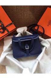 Hermes Original Halzan mini bag H069523 blue PY722Is53