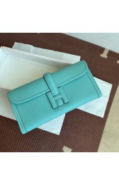 Hermes Original jige swift Leather Clutch 37088 light blue PY258Sx31