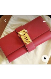 Hermes Original swift Leather Clutch 37001 Red PY328JD28