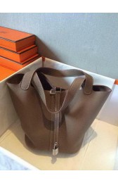 Hermes Picotin Lock 22cm Bags Litchi Leather HPT22 Grey PY1231Yn66