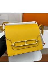 Hermes Roulis 19cm Evercolor 9D H9003 Yellow Gold PY156oK58