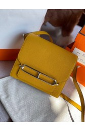 Hermes Roulis 19cm Evercolor 9D H9003 yellow&Silver PY149QF99