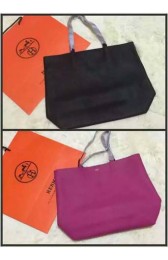 Hermes Shopper Double-Sided Bag Original Leather HS1209 Black&Peach PY1141Oq54