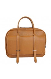 Hermes Steve 38CM Travel Bag Clemence Leather Camel PY1959AM45