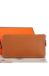 Hermes Zipper Wallet Original Saffiano Leather A309 Camel PY2240AT21