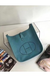 High Quality Hermes Evelyne 30cm Messenger Bag E3301 Light Blue PY911Es35