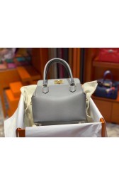 Imitation AAA Hermes Toolbox Togo Bag Original Leather 3259 Gray PY178kf15