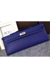 Imitation Best Hermes Kelly 31cm Clutch Epsom Leather KL31 Blue PY1083NP24