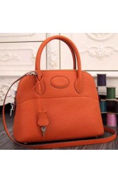 Imitation Hermes Bolide 37CM Calfskin Leather Tote Bag B1004 Orange PY1078Cx15