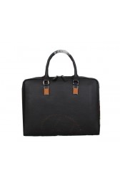 Imitation Hermes Mens Briefcase Original Calf Leather H95271 Black PY1688Xr72