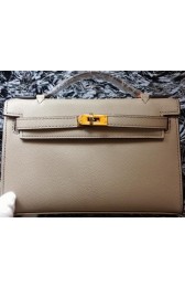 Imitation Hermes MINI Kelly 22cm Tote Bag Calf Leather K011 Grey PY1181VO34