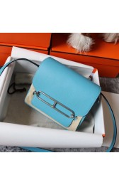 Imitation Hermes Roulis 19cm Evercolor 9D H9003 sky blue&Silver PY136wo43