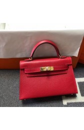 Knockoff Hermes Kelly 20cm Tote Bag Original Epsom Leather KL20 red PY782kC27