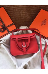 Knockoff Hermes Original Halzan mini bag H069523 red PY726yN38