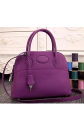 Luxury Hermes Bolide 37CM Calfskin Leather Tote Bag B1004 Purple PY1066Xo56