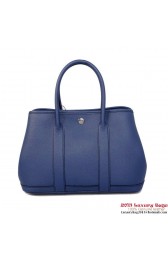 Luxury Hermes Garden Party 30CM Bag Calf Leather A1288 Blue PY1880vA84