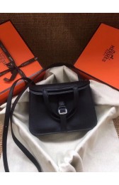 Replica AAAAA Hermes Original Halzan mini bag H069523 black PY727Xr29