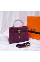 Replica Best Quality Hermes Kelly Shoulder Bag Original TOGO Leather KY3255 purple PY316cE98