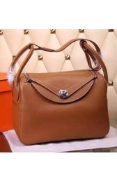 Replica Cheap Hermes Lindy 30CM Leather Shoulder Bag H0881 Wheat PY952QC68