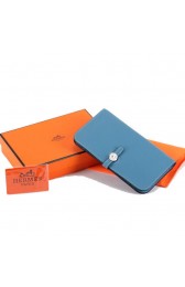 Replica Fashion Hermes Dogon Combined Wallets A508 Blue PY2329af48